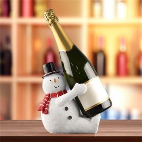 Snowman Wine Holder, Tabletop Wine Racks, Wine Bottle Holder With Handles Reusables Wine Bags, Unique Wine Bottle Holder, Tabletop Wine Racks For Bar