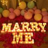 Marry Me Decorative Plastic LED Marquee Letter Light for Valentines Day