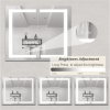 36 x 30 inch Medicine Cabinet with LED Vanity Mirror, Anti-Fog, Recessed or Surface Mount, Waterproof, Dimmable