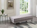 Chic Gray Contemporary Ottoman For Two