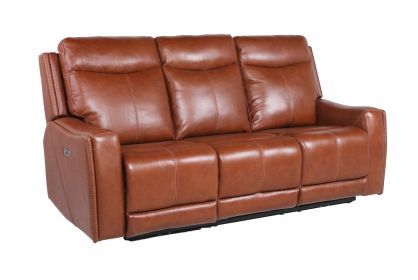 Contemporary Top-Grain Leather Motion Set - Stylish Colors, Power Articulating Headrest, Power Footrest
