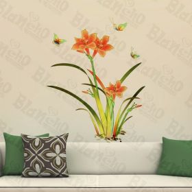 Grace Floral- Wall Decals Stickers Appliques Home Dcor