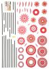 Pretty Red Flowers - Large Wall Decals Stickers Appliques Home Decor