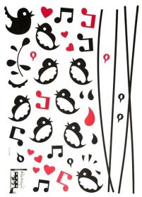Singing Birds - Large Wall Decals Stickers Appliques Home Decor
