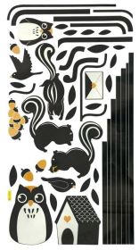 Owl & Squirrel & Bird - Wall Decals Stickers Appliques Home Decor