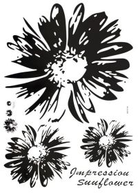 Black Dahlien - Large Wall Decals Stickers Appliques Home Decor