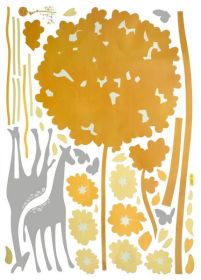 Flowers & Deers - Large Wall Decals Stickers Appliques Home Decor