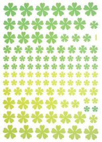Green Floral Heart - Large Wall Decals Stickers Appliques Home Decor