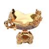 Ambrose Chrome Plated Crystal Embellished Ceramic Fruit Platter