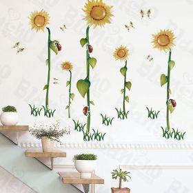 Sunlight Sunflowers - X-Large Wall Decals Stickers Appliques Home Decor
