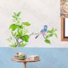 Bird In Leaf L - Large Wall Decals Stickers Appliques Home Decor