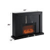 Drisana Black Mirrored Finish Fireplace
