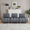 90 inches long, Teddy Sofa Fabric, with spacious and comfortable seats, for Apartment Office Living Room -Gray
