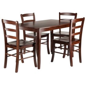 Inglewood 5-Pc Dining Table with Ladder-back Chairs; Natural