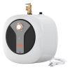 VEVOR Electric Mini-Tank Water Heater 8-Gallon Tank, 1440W Hot Water Boiler Storage, Safety Temperature Pressure Valve Easy Install