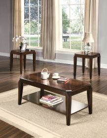 Docila 3PC Pack Coffee (Quantity of 1) w/ End Table (Quantity of 2) Set