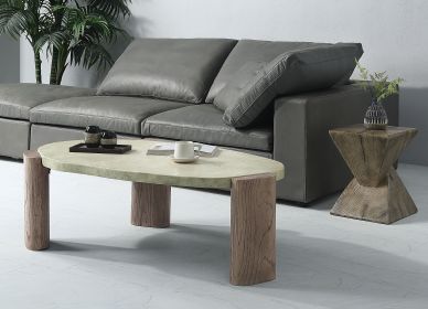 Dayana Off White & Oak Finished Leg Coffee Table