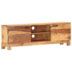 TV Cabinet White 46.5"x11.8"x15.7" Solid Sheesham Wood