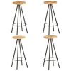 Bar Stools 4 pcs Rough Mango Wood