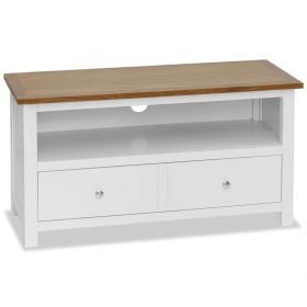 TV Cabinet 35.4"x13.8"x18.9" Solid Oak Wood
