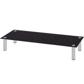 Monitor Riser/TV Stand 39.4"x13.8"x6.7" Glass Black