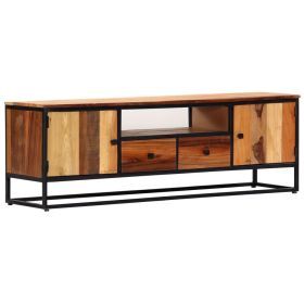TV Stand 47.2"x11.8"x15.7" Solid Wood Reclaimed and Steel