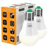 2 Pack Motion Sensor Light Bulb Radar Outdoor Indoor Daylight Motion Activated Dusk to Dawn Bulbs for Porch Garage Basement Stairwell 4500K E26 A19 LE