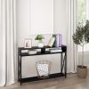 Free shipping Industrial Style Porch Table Side Cross, 3-layer Black Oak Triamine Board [108*23*76cm]