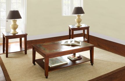 Davenport - 3 Piece Table Set - Brown