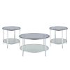 Frostine - 3 Piece Table Set - Silver