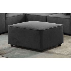 Grey Ottoman with Tight Seat