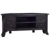TV Stand Light Black Coffee 39.4"x15.7"x17.7" Solid Wood Mahogany