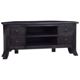 TV Stand Light Black Coffee 39.4"x15.7"x17.7" Solid Wood Mahogany