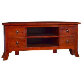 TV Stand Classical Brown 39.4"x15.7"x17.7" Solid Wood Mahogany