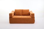 Modern Minimalist Sofa, Fold-Out Sofa Bed, Convertible Chair Floor Couch & Sleeping Mattress for Living room, Bedroom, Apartment, Removable Backrest
