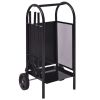 Firewood Cart Iron 13.8"x11.8"x31.9"
