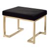 Black and Champagne Ottoman with C Metal Base