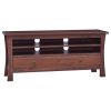 TV Stand Classical Brown 39.4"x11.8"x17.7" Solid Wood Mahogany