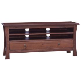 TV Stand Classical Brown 39.4"x11.8"x17.7" Solid Wood Mahogany