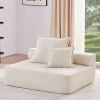 [VIDEO provided] Loveseat Frame for Oversized Modular U Shaped Sectional Sofa,Luxury Boucle Floor Couch,Convertible Compressed Couch