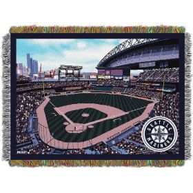 Mariners Safeco Park OFFICIAL MLB; "Stadium" 48"x 60" Woven Tapestry Throw