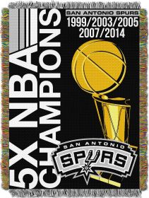 Spurs OFFICIAL NBA Commemorative 48"x 60" Woven Tapestry Throw