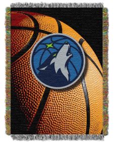Timberwolves OFFICIAL NBA "Photo Real" 48"x 60" Woven Tapestry Throw