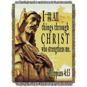 Strengthens Me Licensed 48"x 60" Woven Tapestry Throw