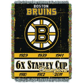 Bruins OFFICIAL NHL; Commemorative 48"x 60" Woven Tapestry Throw
