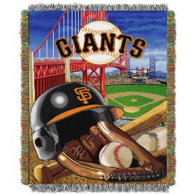 SF Giants OFFICIAL MLB "Home Field Advantage" 48"x 60" Woven Tapestry Throw