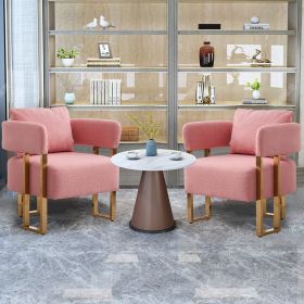 TS Modern decorative chair, living room side chair with gold metal legs, no wheels, suitable for dressing area, reception room, office