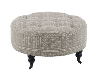 Grey Ottoman with Casters