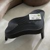 47.24''Fiberglass Clound Coffee Table for Living Room,Matte Black Relief Table front of the Sofa, Irregular Center Table for Apartment