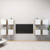Wall Mounted TV Cabinets 8pcs White and Sonoma Oak 12"x11.8"x11.8"